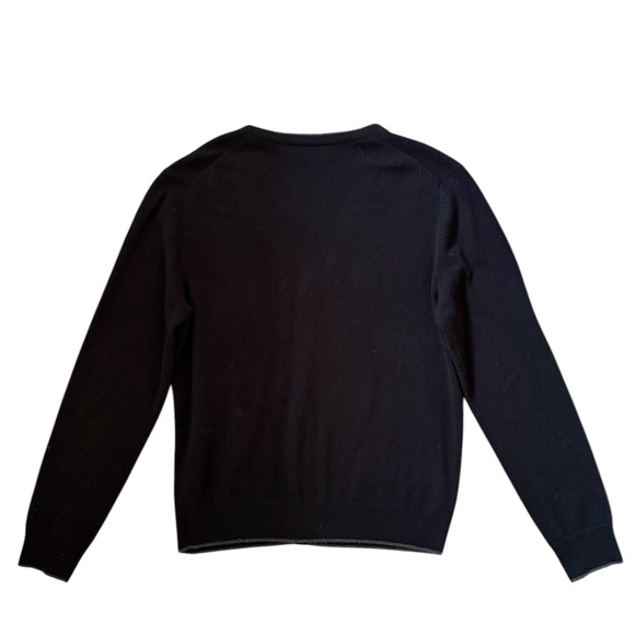 Neiman Marcus 100% Cashmere Classic V-Neck Cardigan Black Size Large - Picture 5 of 10